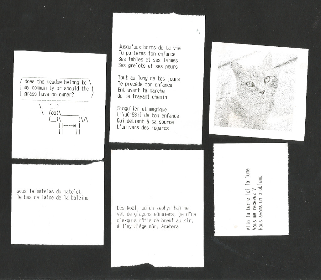 some examples of printed messages